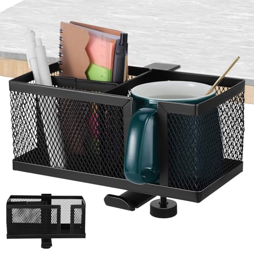 DOITOOL �f�X�N�g�b�v�y���R���[�^�[�ƒ݂艺�����J�b�v�z���_�[ �u���b�N ���b�V�������[�N�X�y�[�X�I�[�K�i�C�U�[ ���^�f�X�N���[���b�N