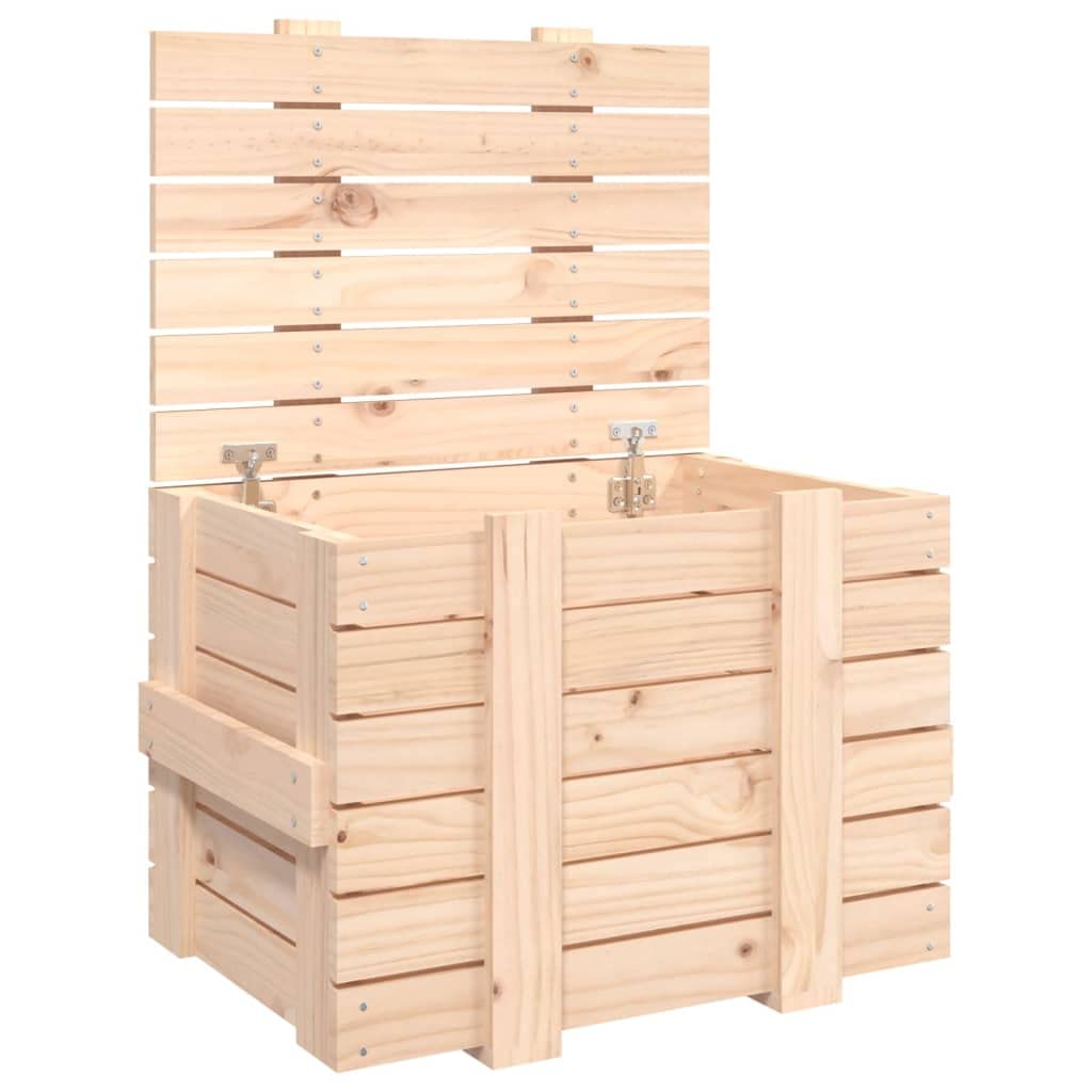 Genérico - Caja de almacenamiento (58 x 40,5 x 42 cm, madera maciza de pino, caja de almacenamiento con tapa para organizar alfombras, cojines y objetos cotidianos, marco resistente y estable, manual