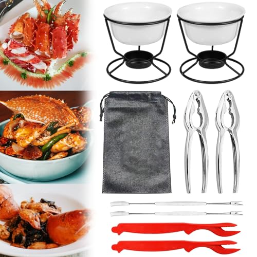 Crab Leg Cracker Tool Butter Warmers for Seafood Crab Leg