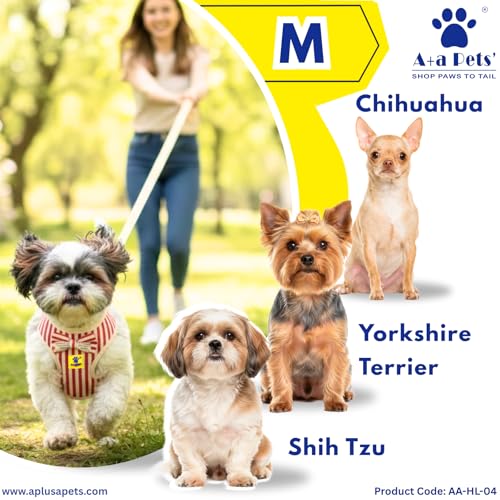 Image of A+a Pets' Cat & Small Dog Harness with Leash Set | Comfortable Vest, Escape-Friendly Combo (Red, M)