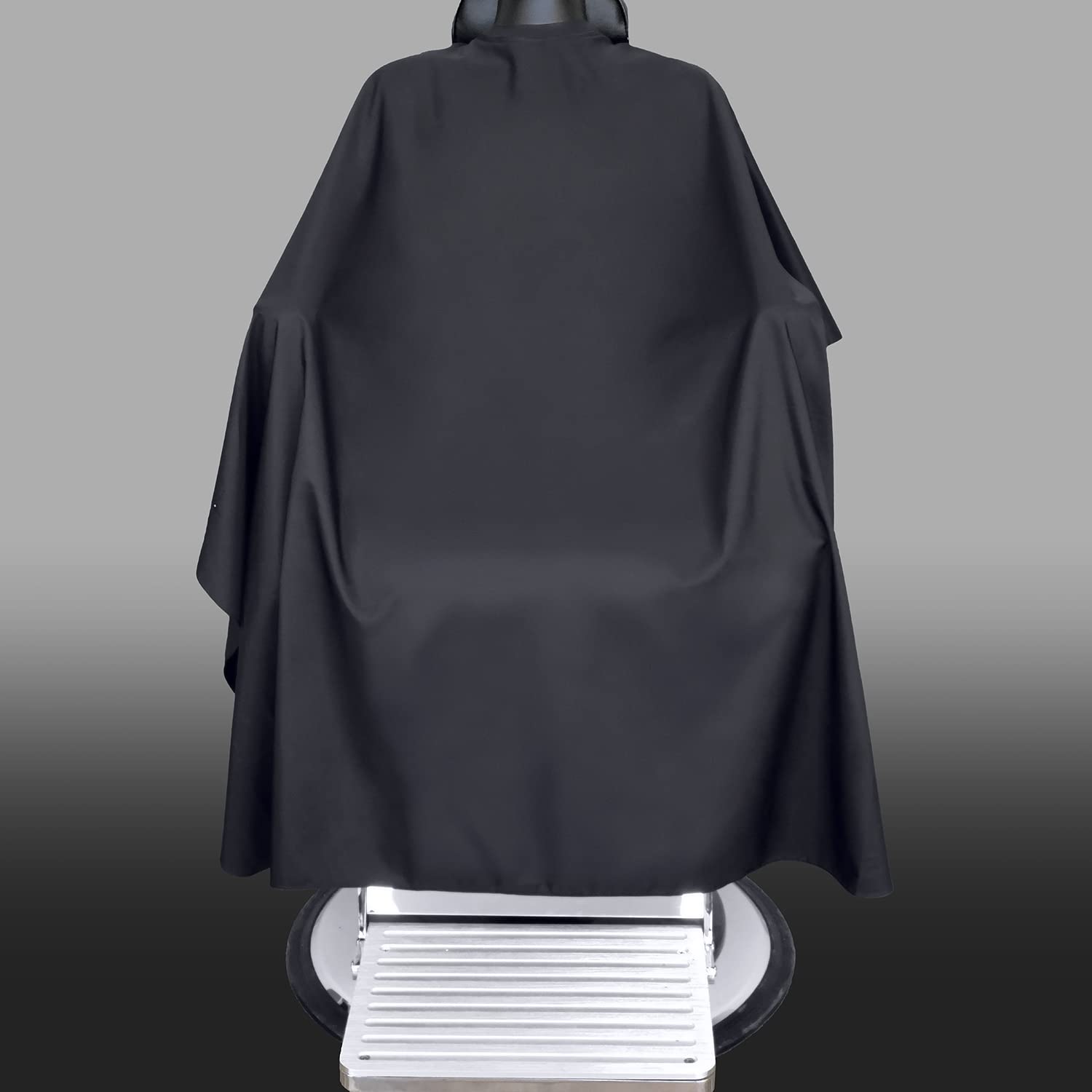 TRU BARBER Friseurumhang XXL Silikonkragen 100% Polyester wasserdicht Salon-Umhang Schnappverschluss