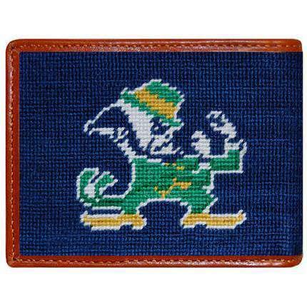 Notre Dame Needlepoint Wallet in Navy by Smathers & Branson3