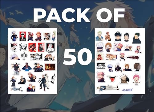 Image of Jujutsu Kaisen Stickers for Kids & Teens - Vinyl Decals | Waterproof Stickers for Laptops, Water Bottles, Bikes