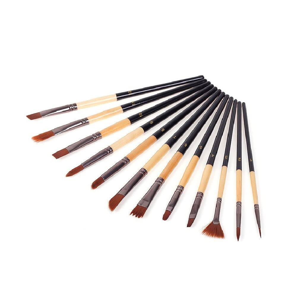 DUYHBAWRS Artist Watercolor Paint Brush Set Acrylic Oil Painting Drawing Artwork Oil Painting Brush