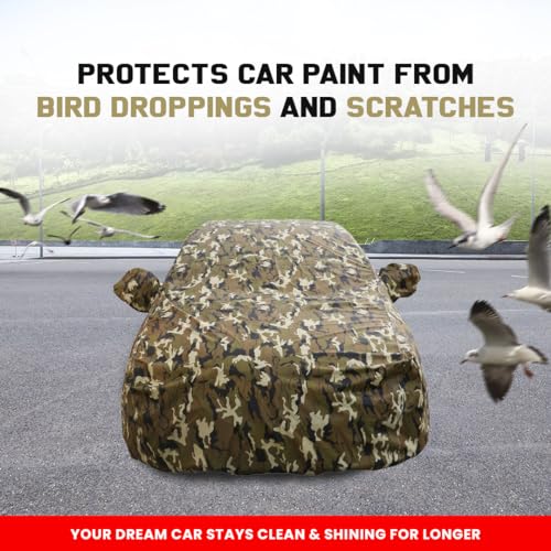 Image of Innova Waterproof Car Cover with Mirror Pockets, Camouflage Design, Non Woven Fabric,Triple Stitched, Compatible with Toyota Innova Car Cover (2000 to 2016), Car Accessories