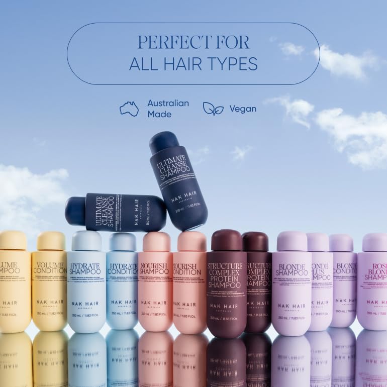 NAK Signature Ultimate Cleanse, Clarifying Shampoo 350ml - Removes Buildup & Chlorine for All Hair Types with Natural Vegan Complex