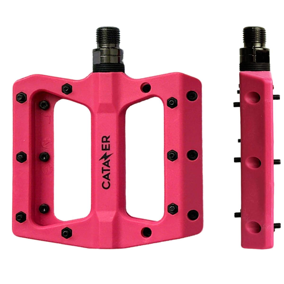 Pedales de bicicleta de montaña, pedales antideslizantes de fibra de nailon con rodamientos sellados, pedal de bicicleta plano ligero para MTB, bicicleta BMX de carretera