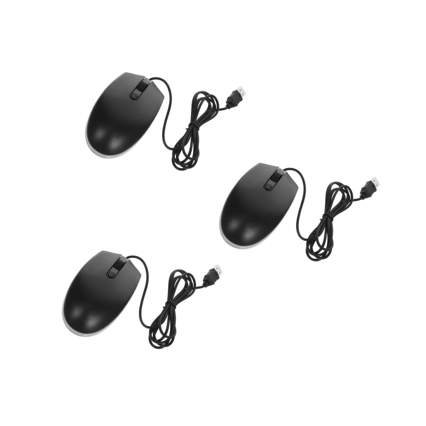 Uonlytech 3pezzi Mouse Gaming Wired Luminosa Per Computer e Notebook Accessorio Ergonomico Per Ufficio e Casa Compatibile Laptop Design Elegante e Comodo Per Lunghe Sessioni Di Gioco e