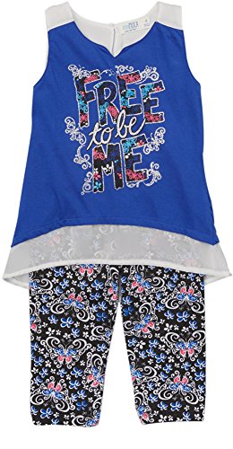 Image of ToBeInStyle Girl's Sleeveless Tank Top & Leggings 2 Piece Outfit Casual Dress Style Set