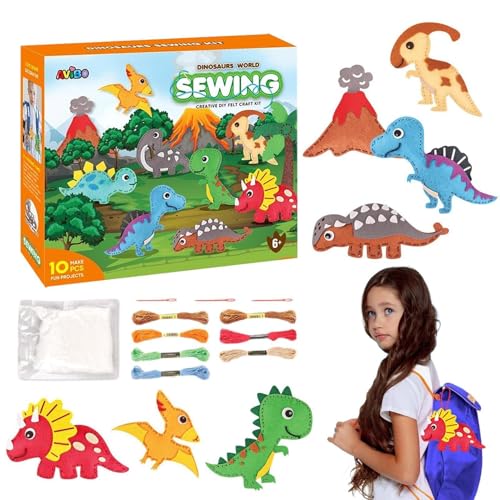 Kit de costura para niños con peluches y manualidades de fieltro