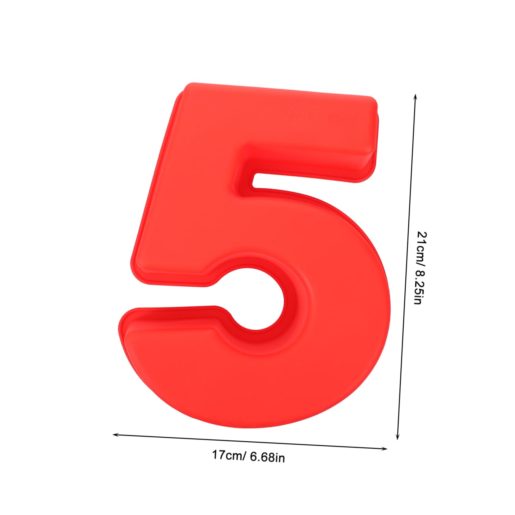 Cabilock Number Cake Baking Mold 5-inch Silicone Cake Mould Pan Home Baking Tool