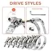 WYSIWYKA 14 Pcs 7 Sizes T-Bolt Hose Clamps, 304 Stainless Steel Turbo Intake Intercooler Clamp,Working Range 32-91mm for 1-3