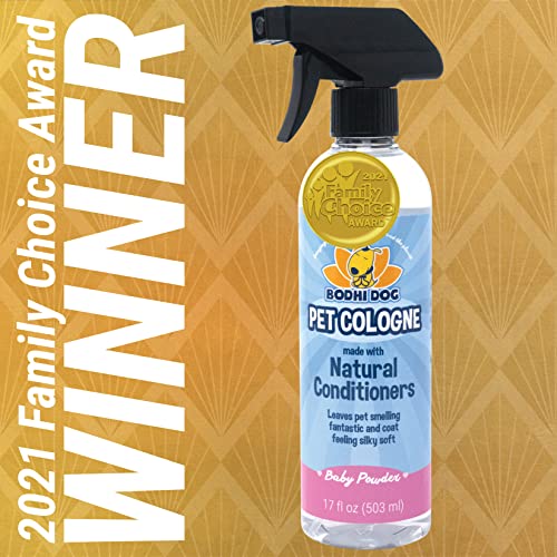 Bodhi Dog Natural Pet Cologne | Premium Scented Perfume Body Spray For Dogs And Cats | Clean And Fresh Scent | Natural Conditioning Qualities | Made In Usa (Baby Powder, 17 Fl Oz) #TOP1