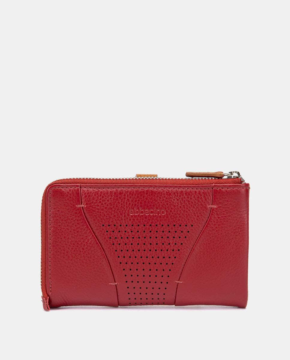 Abbacino Cartera Mediana de Piel roja Rojos