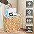 Trongee Boho Kitchen Trash Can with Lid,3.5 Gallon Automatic Small Rattan Trash Can,Slim Wicker Motion Sensor Garbage Can and Hamper 2 in 1 for Bathroom,Narrow Waste Basket for Office, Living Room