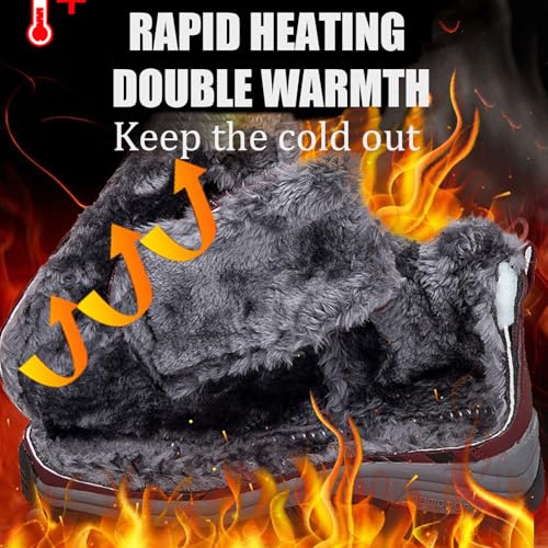 Women'S Leather Hook And Loop Platform Snow Boots Comfort Warm Fur Lined Waterproof Non-Slip Outdoor Walking Shoes Winter Leisure Boots4