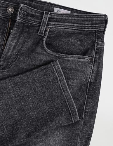 Image of US Polo Association Men's Black Solid Mid Rise Light Button Slim Jeans (UDJEN1362 Black 30)