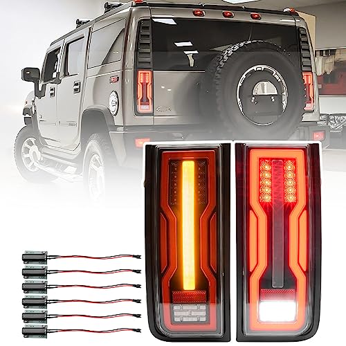 Feu arrière Hummer H2 pour rouler de nuit en sécurité avec clignotants LED clear
