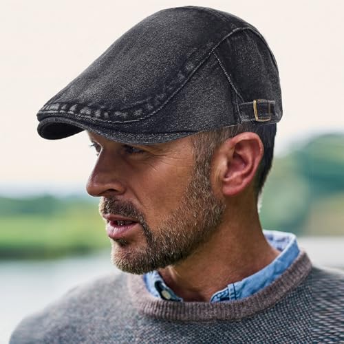 Image of 3Pcs Men's Newsboy Caps Cotton Cooling Hat Adjustable Flat Cap for Men