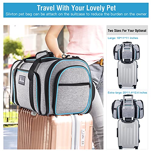 Siivton ST-A-EU0052 4 Way Expandable Pet Carrier, Airline Approved Collapsible Cat Soft-Sided Carriers W/Removable Fleece Pad thumb #6