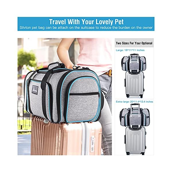 Siivton-4-Sides-Expandable-Pet-Carrier-Airline-Approved-Soft-Sided-Dog-Cat-Carrier-Bag-with-Fleece-Pad-for-Cats-Puppy-and-Small-Animals Airline Approved Dog Carrier Bag