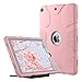 Produktbild ULAK iPad 9.7 Zoll 2018/2017 Hülle, Stoßfest Schutzhülle mit Kickstand 3 in 1 Soft Silikon + Hart PC Tasche Standfunktion Case Cover für Apple iPad 9,7 Zoll 5./6. Generation - Roségold