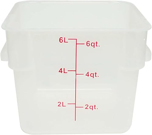 Miniatura 8 de TrueCraftware Tapa cuadrada de plástico rojo para contenedor de 6 y 8 cuartos de galón, contenedor cuadrado de almacenamiento de alimentos, 1 pieza