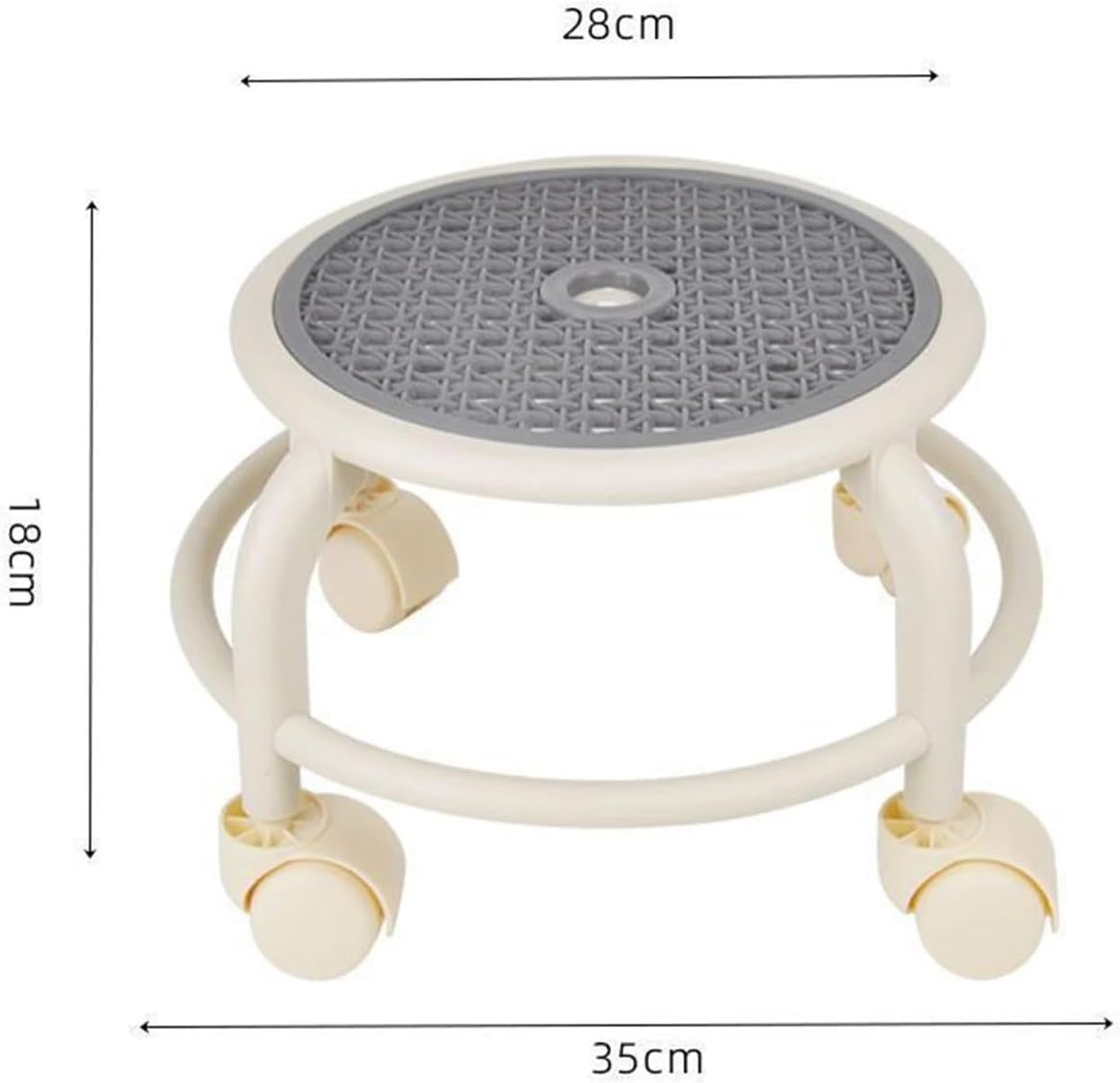 Pedicure Chair Low Roller Seat Chair 360° Rotating Pedicure Stool Multipurpose Universal Wheel Stool for Home Office Library Salons Barber Shop (Violet A,Size)/Gray a/Size