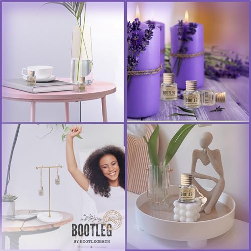 Image of Car Air Freshener Diffuser, Lavender Aromatherapy, Natural Fragrance Oil, Long Lasting, By Bootleg Collection, Made in USA