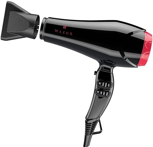 Wazor Ionic Lightweight Hair Dryer 1875W Ceramic Powerful Blow Dryer Pro Ac Motor For Quick Drying, 2 Speed / 3 Heat Settings, Concentrator #TOP5