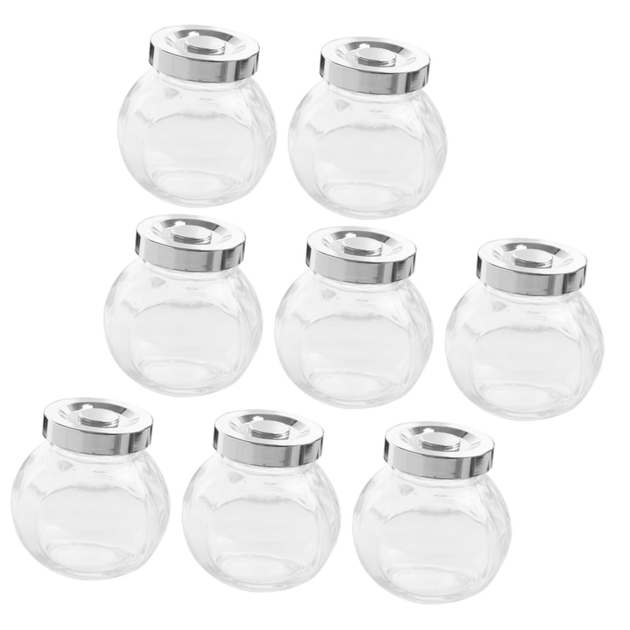 8 Stück Teedosen aus Glas mit Deckel Luftdichte Vorratsdosen für Küchenaufbewahrung Leicht und Praktisch für Trockenfrüchte und Tee