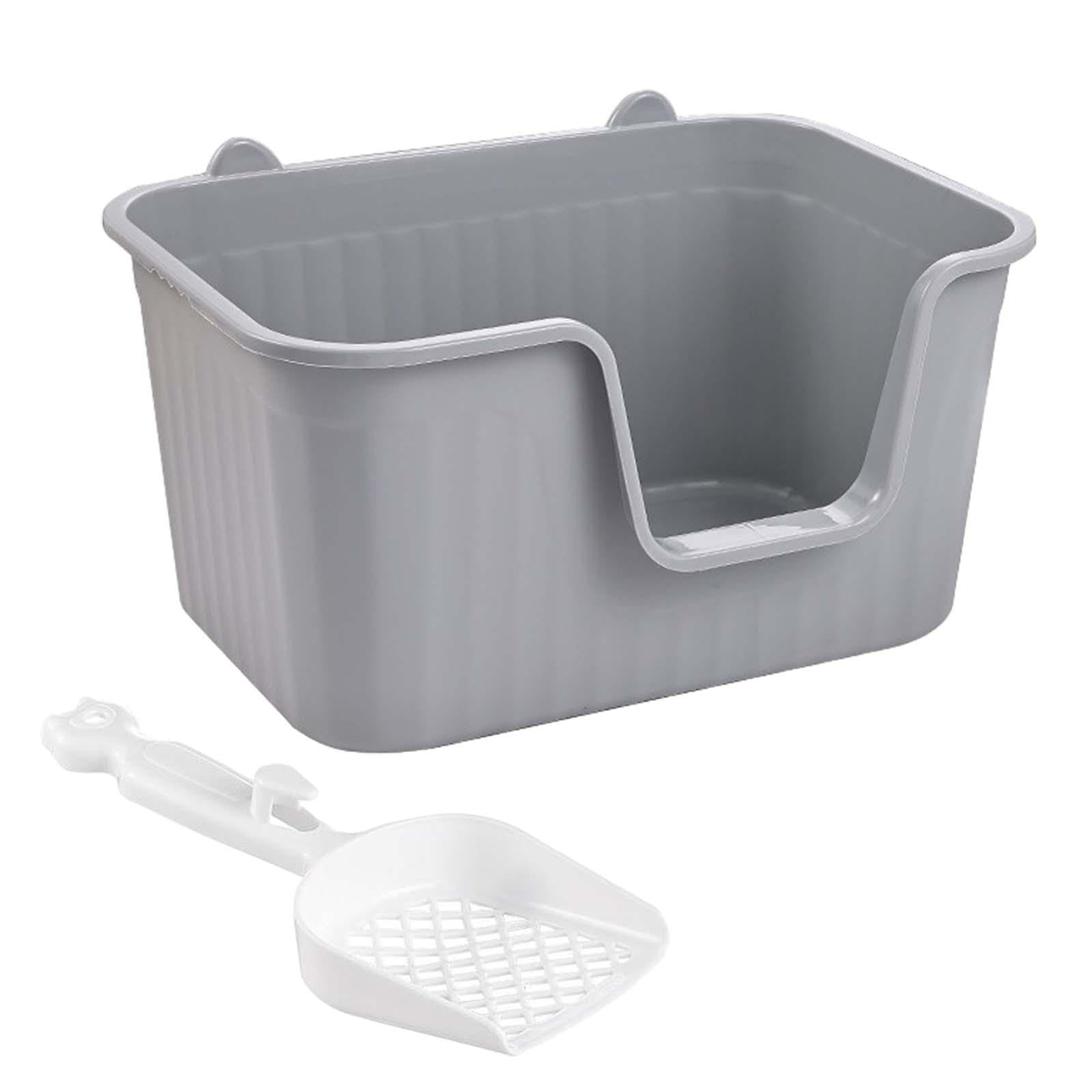 Arenero para Gatos de Interior, Resistente a Salpicaduras Y con Bordes