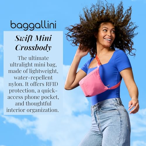 Image of Baggallini Swift Mini Crossbody Bag for Women - 4.5x7 Small Travel Purse with Crossbody Strap and RFID