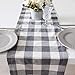 ARKSU Buffalo Plaid Table Runner 12X72inch,Gray and White Check Table Runner for Christmas,Thanksgiving Decor