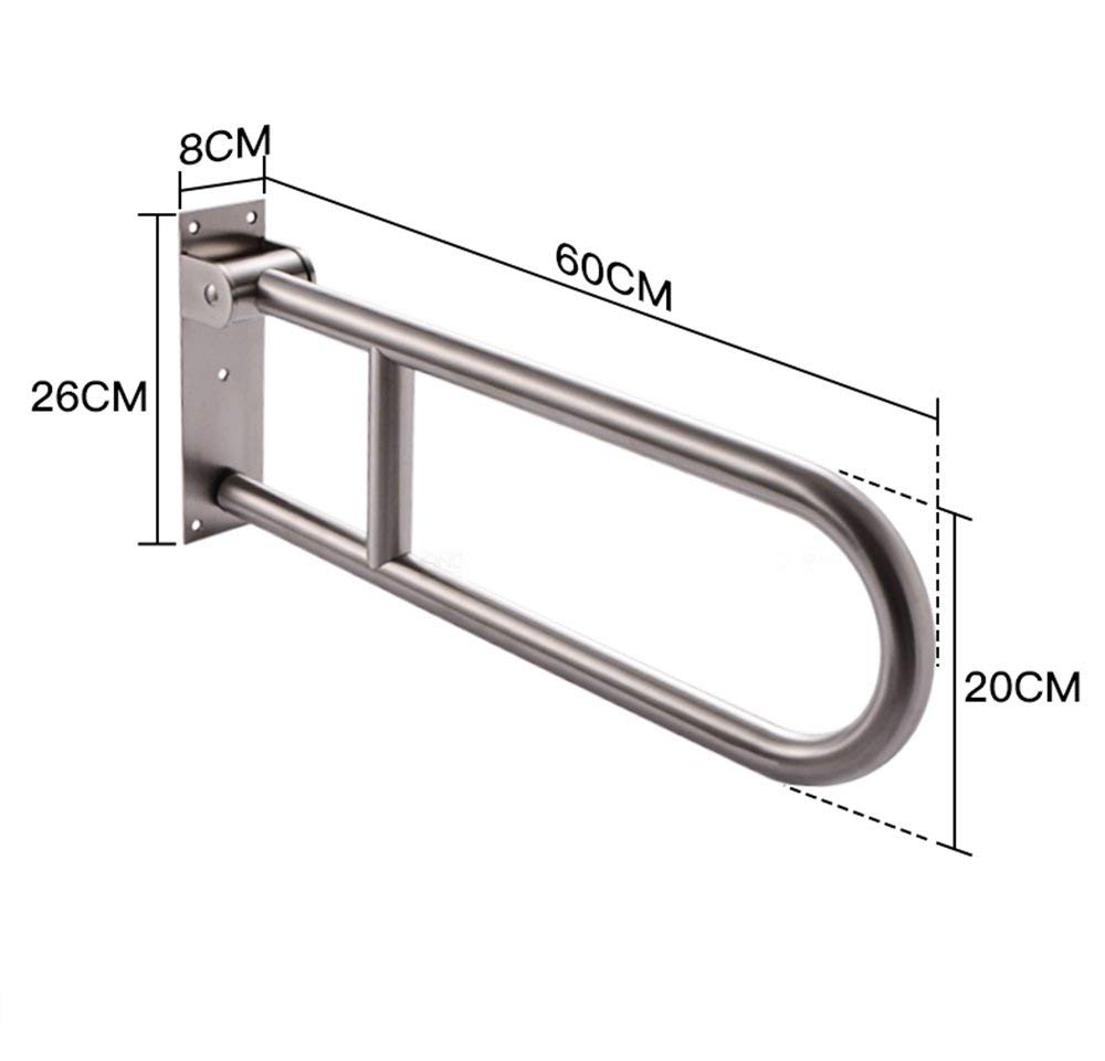 handrail Handrails Grab Bar Foldable Polish Stainless Steel Bathroom Handrail/Wall Mounted Straight Towel Holder/Shower Aid & Support Handrail Grab Rail Ssup/#Satin
