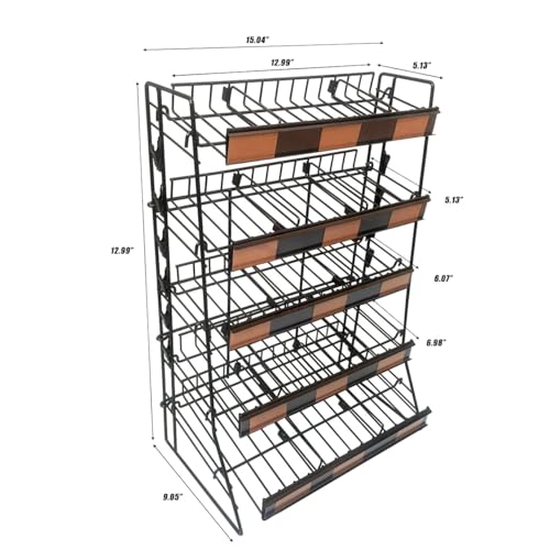 Asiasourcesinc5tiersnackcandyrackcounterdisplaymetalsnackrackdisplaysnackorganizercountertopforretailstoreskitchenoffice15wx22hx9dblack Urban Country Home Decor Asia sources inc 5 tier snackcandy rack counter display metal snack rack display snack organizer countertop for retail stores kitchen office 15w x 22h x 9d black urban country home decor