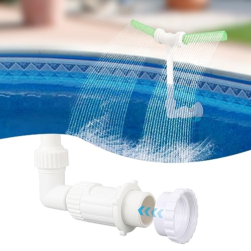 Opwulo Fonte de Piscina - Fontes de Água com Spray Duplo para Piscinas Acima do Solo/Inground, Nataç