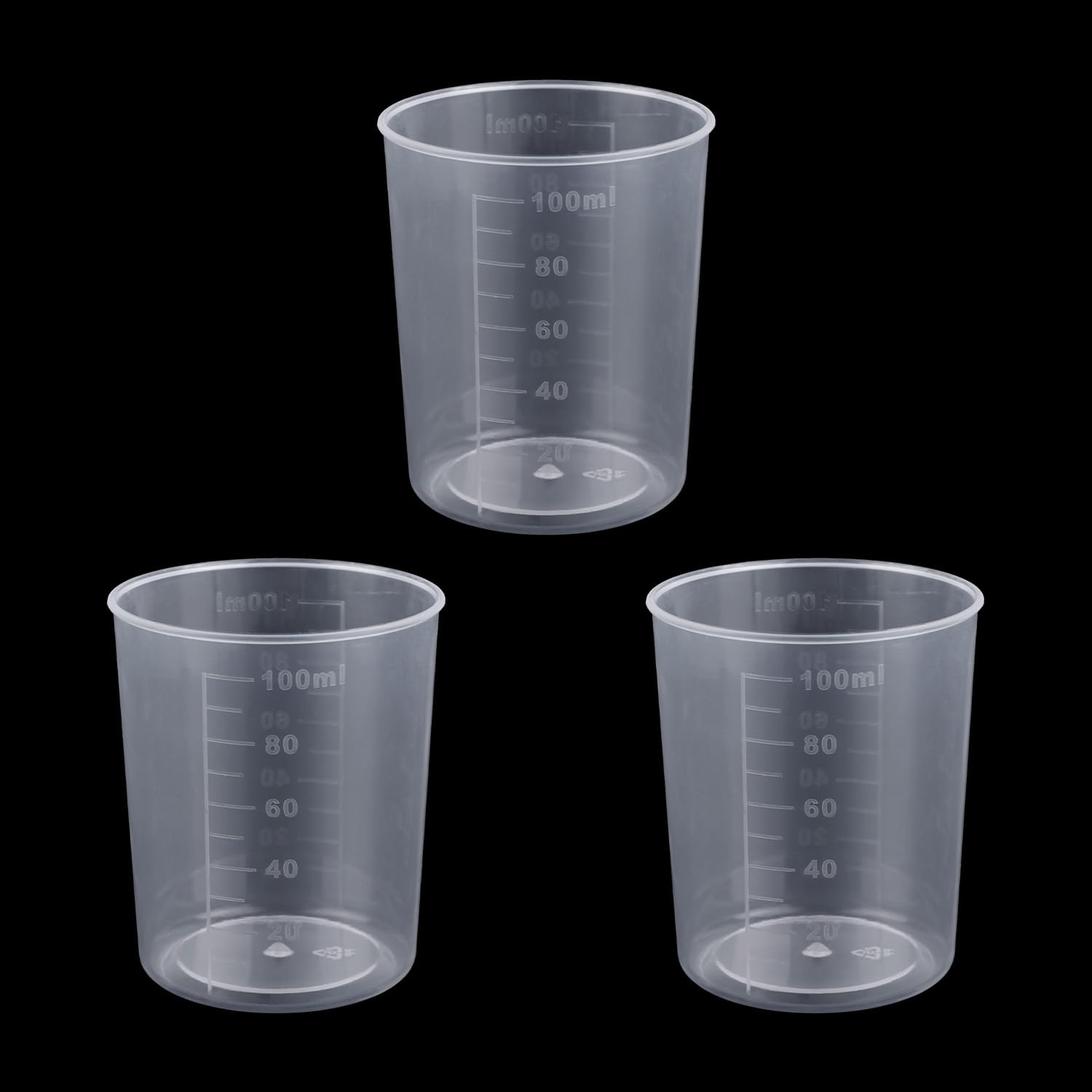 3pcs Rice Measuring Cups for Cooker 100ml Transparent Plastic Laundry Cup for Kitchen Dry and Liquid Ingredients Measuring Rice Cooker Measure Tools Kitchen Accessories
