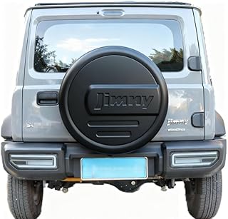 WouND ジムニー JB74 JB64 スズキ車タイヤカバー 背面 スペアタイヤカバー ハードカバー タイヤ カバー 簡単装着 防水 Jimnyプレート付き (ブラック)