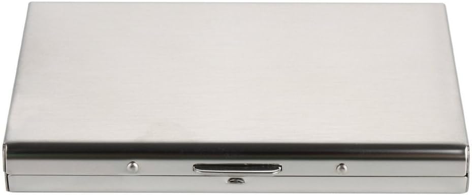 PeepalComm Pocket Stainless Steel & Metal Business Card Holder Case ID Credit Wallet - Luxury Silver Case Cover Unisex Card Wallet