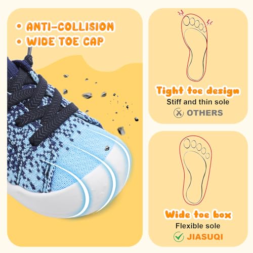Image of JIASUQI Baby Shoes for Toddler Boys Girls Sneakers Slip on Walking Shoes for Babies