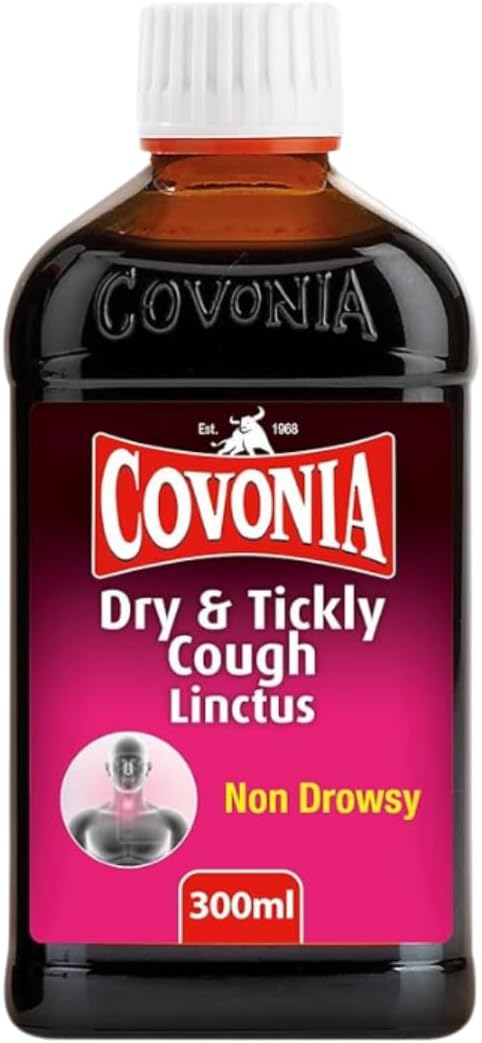 Dry & Tickly Cough Linctus Soothes And Provides Relief From Dry Coughs And Sore Throats Non Drowsy Cough Syrup Suitable For Vegetarians Cold And Flu Relief, 300ml (Always read Label First)