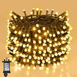 BOLWEO Christmas Fairy Lights 200LED 20M Warm White Christmas Tree Lights for Indoor & Outdoor Decorations,Mains Powered Fairy String Lights with 8 Modes & Timer for Xmas Tree Bedroom Garden Party
