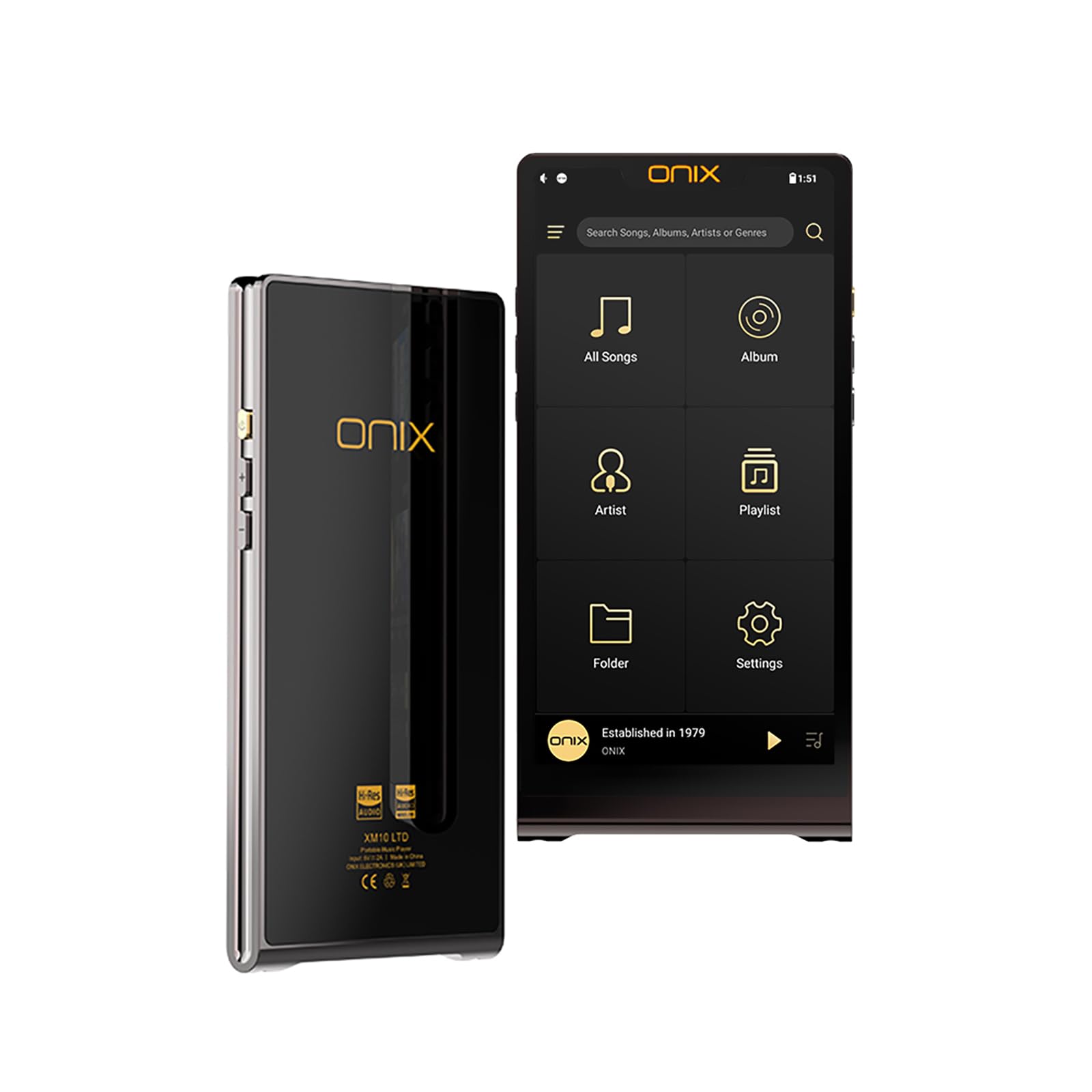 SHANLING Onix XM10 Ltd Portable Player+Leather Case,First High-End Android 13 DAP by Onix,Flagship,AK4191+AK4499EX DAC,Qualcomm 665 CPU, 6GB+128 GB,768 kHz/32 bit,DSD1024,877mW@32?,6-in Screen