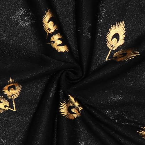 ANKOMINA Women Soft Chiffon Long Scarf Fashion Lightweight Foil Peacock Feather Printed Thin Head Wrap Shawl Scarves,4PCS4