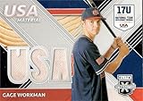 Gage Workman player worn jersey patch baseball card (Team USA, Detroit Tigers) 2020 Panini Elite Extra Rookie #USAMGW - MLB Game Used Jerseys