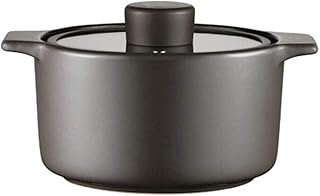 Casserole Professionnel antiadhésifs peu profond Cocotte avec couvercle - 23.5cm / 2.5L - Induction Pan avec couvercle en verre trempé et poignées résistant à la chaleur