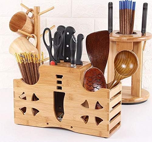 Kitchen Holder Multifunction Rack Chopping Blocks Fork Block Stand Wood