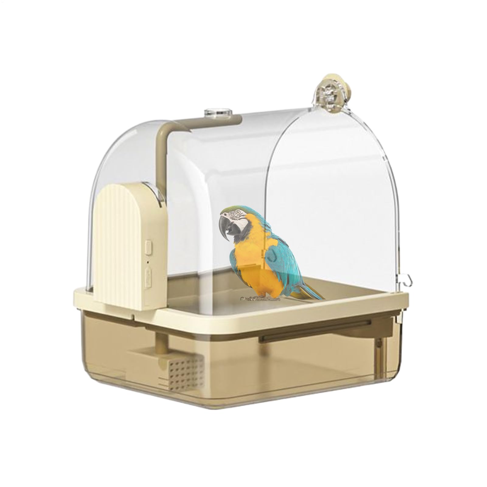 Bain D'Oiseau pour Cage Perruche Canari Automatique Anti-Morsure avec 2 | Bain pour Oiseaux de Compagnie Pour Intérieur Extérieur Volière Exposition Bain Oiseaux Automatique Perchoir Anti-Mo