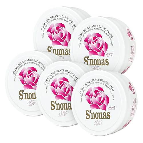 Crema Hidratante Glicerinada para Manos - 5 x 200 ml - Hidrata, Repara, Absorbe Rápidamente y deja la Piel Suave